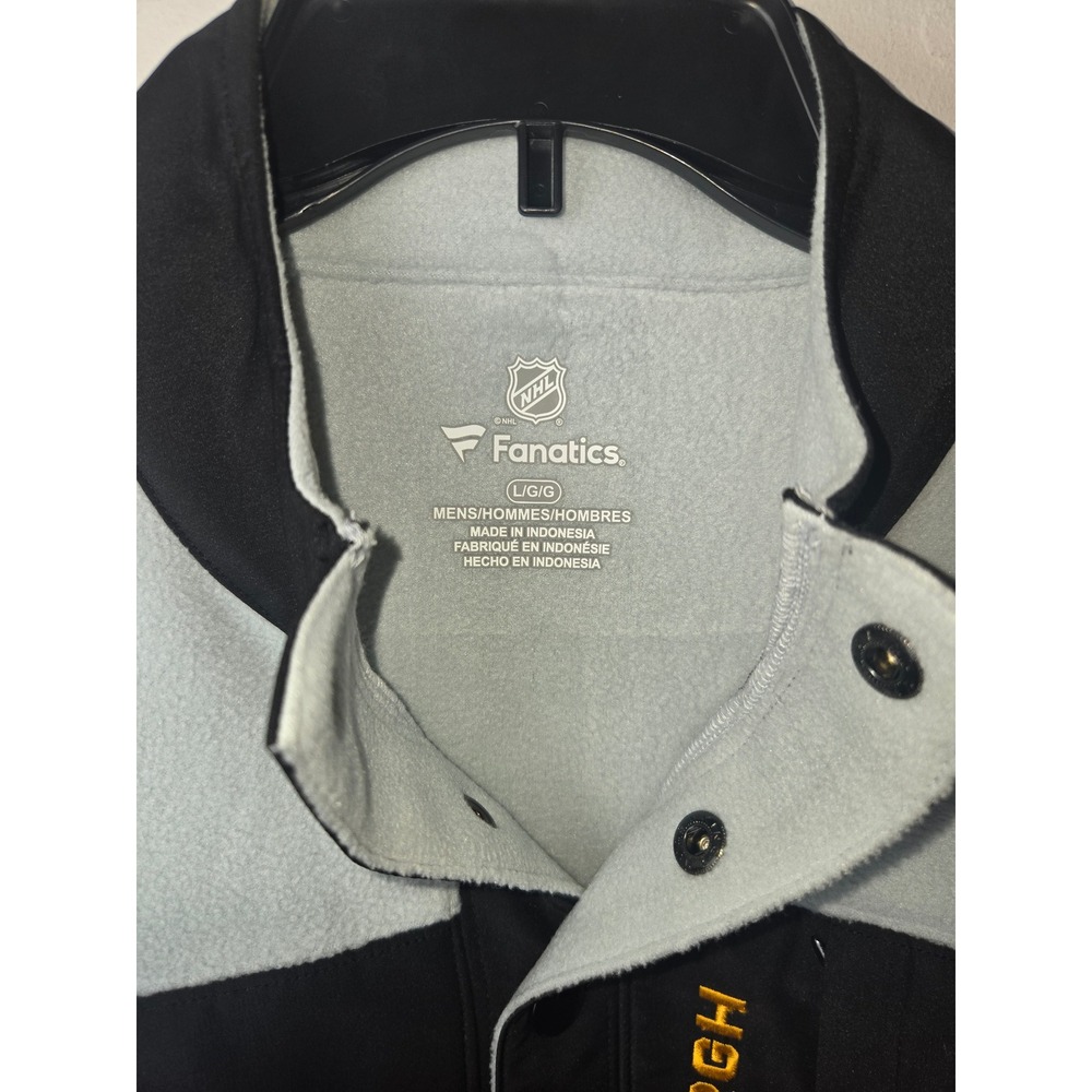 Fanatics Pittsburgh Penguins Mens GIconic‎ Polar Fleece Snap Qtr Zip Pullover - Picture 5 of 7